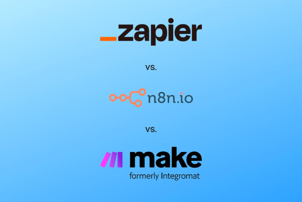 make vs zapier vs n8n